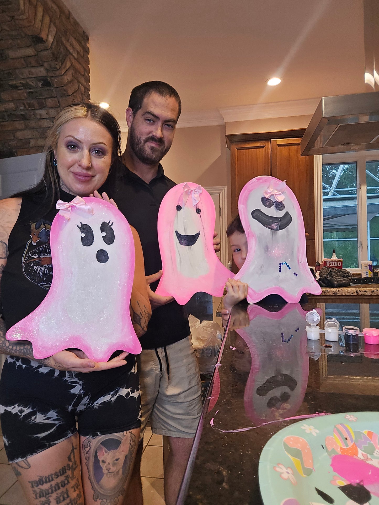 Gal-oween Pink Ghost craft night