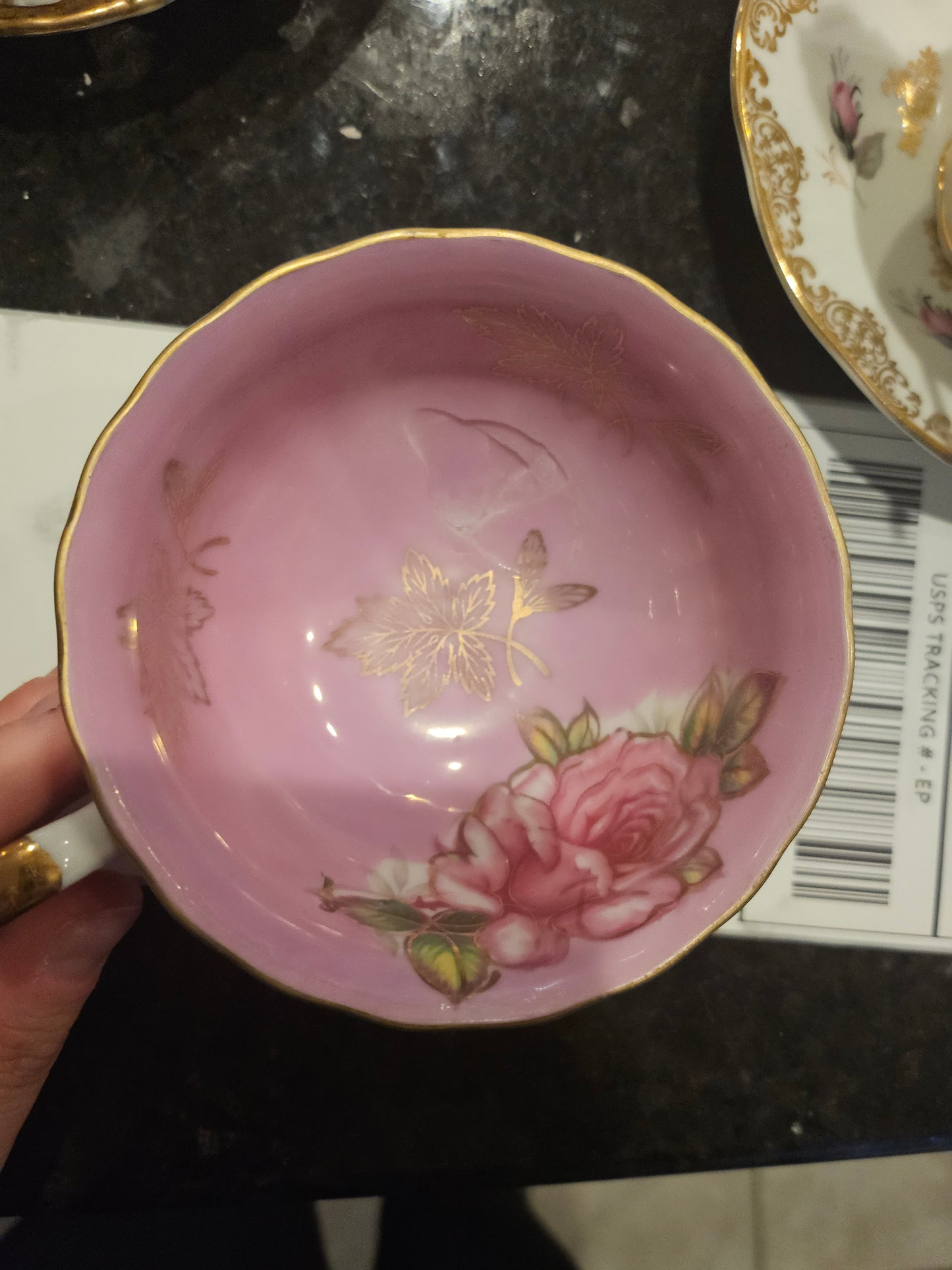 Unique teacup candle broken but fixed